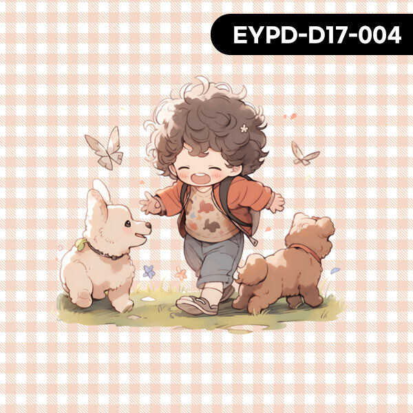 바이핸즈 DTP 파스텔 체크 명랑소녀 커트지 110cm x 65cm - 10컷 1세트 ☆