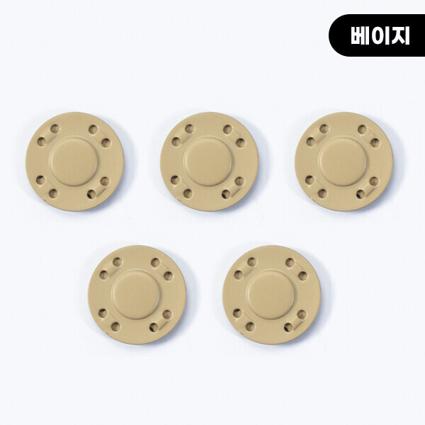 퀼트의시작은? 엔조이퀼트와 함께,메탈 원형 스냅 자석단추 20mm - 5쌍 세트