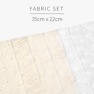 [원단패키지] 바이핸즈 아일렛 레이스 26 5종 - 35cm x 22cm BSH5420 (set)