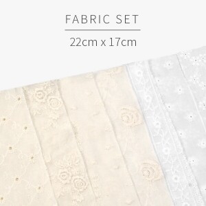 [원단패키지] 바이핸즈 아일렛 레이스 27 5종 - 22cm x 17cm BSH5421 (set)