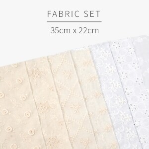 [원단패키지] 바이핸즈 아일렛 레이스 28 5종 - 35cm x 22cm BSH5422 (set)
