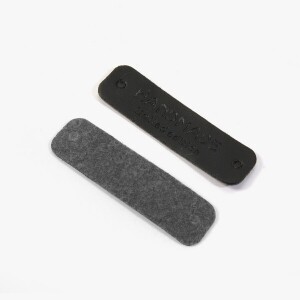 핸드메이드 인조 가죽라벨 10개 SET - 블랙 (set)