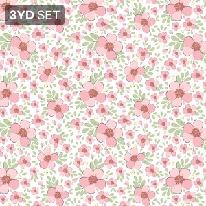 DTP 블러쉬 블룸 플라워 원단 - 3YD 1세트 (개)