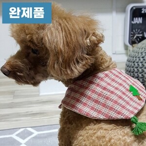 [바이핸즈] 퀼트완제품 소품 - 애견 요일스카프 (코랄) (개)