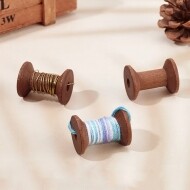 우드 실패 나무 보빈 2개 SET - 월넛 (set)