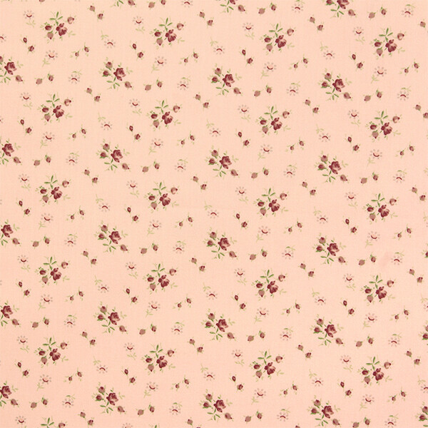 퀼트의시작은? 엔조이퀼트와 함께,[유와] 로즈 앤 마가렛 셔팅 프린트원단 - 살몬핑크 (1/4yd) 824935-D