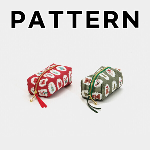 퀼트의시작은? 엔조이퀼트와 함께,[바이핸즈] 퀼트도안 - 크리스마스 파우치 2개 세트