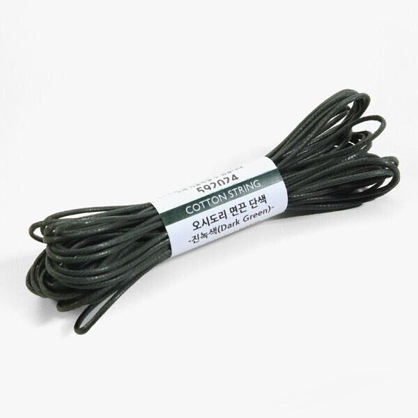 퀼트의시작은? 엔조이퀼트와 함께,[퀼트부자재] 오시도리 면끈 1.5mm - 다크그린(진녹색)(10YD) 1.5-29
