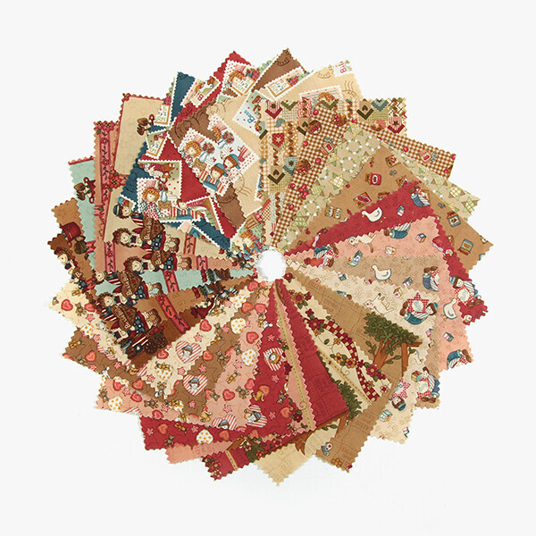 퀼트의시작은? 엔조이퀼트와 함께,★한정판★ 퀼트게이트 오리지널 빈티지 베스&빌리 25장 - 12cm x 12cm JSH5469