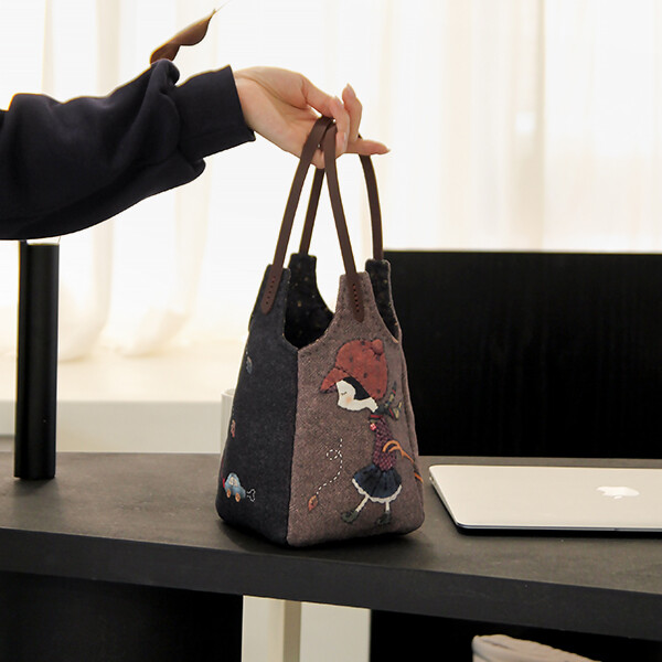 퀼트의시작은? 엔조이퀼트와 함께,[퀼트 초보자용] 퀼트패키지 가방 - 낭만소녀 & 로맨틱 가이 3종 세트 (에코백, 토트백, 키링)