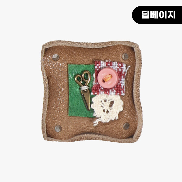 퀼트의시작은? 엔조이퀼트와 함께,[장식부자재] 핸드메이드 정사각 꼴라쥬 소잉 가죽라벨 ※