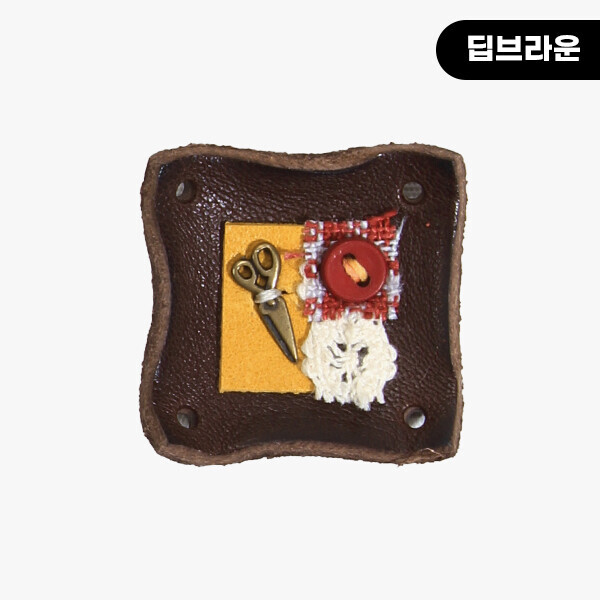 퀼트의시작은? 엔조이퀼트와 함께,[장식부자재] 핸드메이드 정사각 꼴라쥬 소잉 가죽라벨 ※