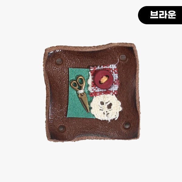 퀼트의시작은? 엔조이퀼트와 함께,[장식부자재] 핸드메이드 정사각 꼴라쥬 소잉 가죽라벨 ※