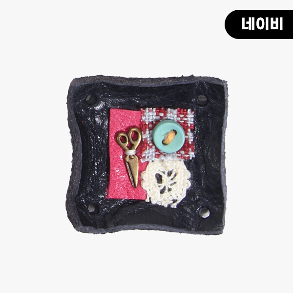 퀼트의시작은? 엔조이퀼트와 함께,[장식부자재] 핸드메이드 정사각 꼴라쥬 소잉 가죽라벨 ※