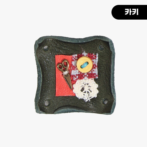 퀼트의시작은? 엔조이퀼트와 함께,[장식부자재] 핸드메이드 정사각 꼴라쥬 소잉 가죽라벨 ※