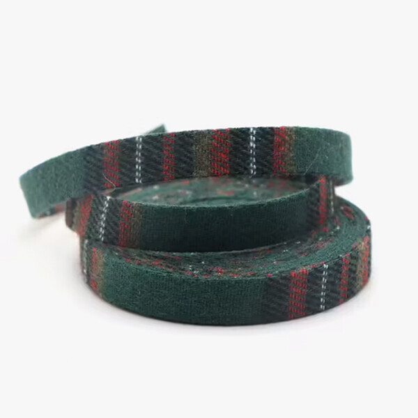 퀼트의시작은? 엔조이퀼트와 함께,크리스마스 장식 체크 리본 1cm - 4.5m