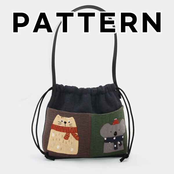 [바이핸즈] 퀼트도안 - 고양이와 코알라 숄더백
