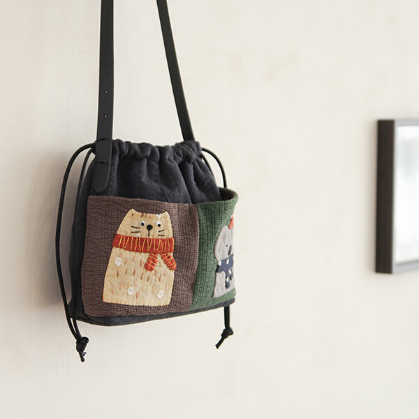 [바이핸즈] 퀼트패키지 가방 - 고양이와 코알라 숄더백
