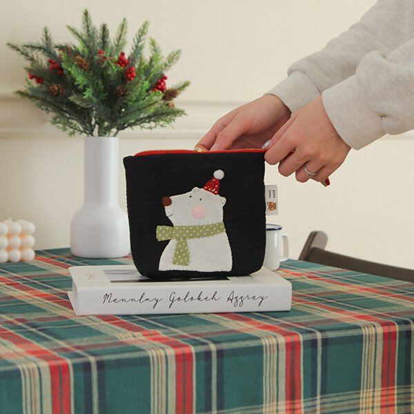 [바이핸즈] 퀼트패키지 소품 - 빨강모자 베어 파우치