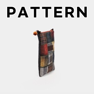 [바이핸즈] 퀼트도안 - 울체크 핸드메이드 파우치겸 핸폰가방 (개)