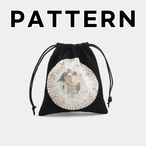 [바이핸즈] 퀼트도안 - 케이트 플라워 스트링 파우치 (개)