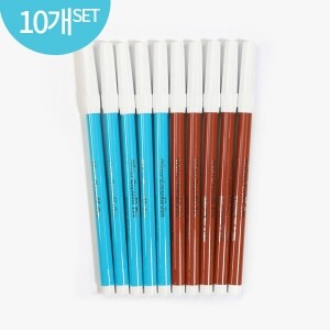 [퀼트부자재] 챠코 수성펜C 10개 세트 - 블루+브라운 (set)