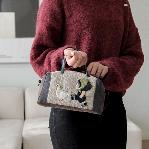 [바이핸즈] 퀼트패키지 가방 - 주근깨소녀 보스턴백 (개)