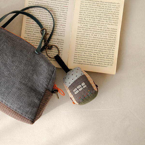 [바이핸즈] 퀼트패키지 소품 - 하우스 퀼트키링 2개 세트