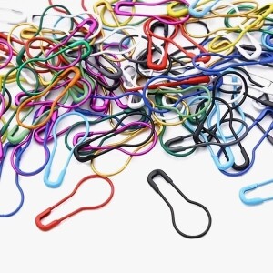 컬러 안전 전구핀 단수링 표시링 150개 세트 (set)