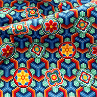 비단면 대폭 전통원단 소단청 친환경 오코텍스인증 (1/4yd) (개)