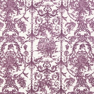 [코튼프린트] 대폭 명화 베르사유가든 프린트원단 - 퍼플 (1/2Yd)