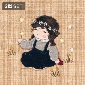 [퀼트바이엘&바이핸즈] DTP 옥스포드 대폭 베이비엘 아플리케 입체프린트 커트지 (EYCD-55) - 3컷 1세트 (개)