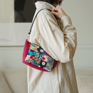 [바이핸즈] 퀼트패키지 가방 - 하프린넨 스퀘어 미니백 (개)