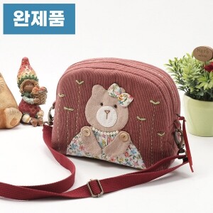 [바이핸즈] 퀼트완제품 소품 - 예쁜곰이 크로스백 (개)