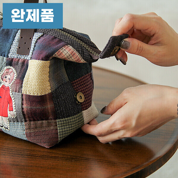 [바이핸즈] 퀼트완제품 가방 - 감성체크 토트백