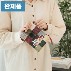 [바이핸즈] 퀼트완제품 가방 -  감성체크 파우치백 (개)