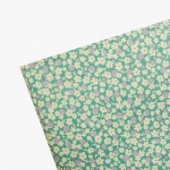 20수 미니 플라워 도트 면원단 퀼트원단 - 아쿠아 JK5009 (1/2Yd)