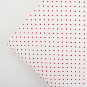 20수 미니 도트 프린트  면원단 퀼트원단 - 화이트레드 JK5010 (1/2Yd)