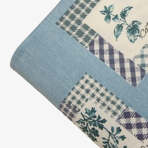 유와 허브 보태니컬 체크 셔팅 프린트원단 퀼트원단 - 블루 (1/4yd) 824900-C (개)
