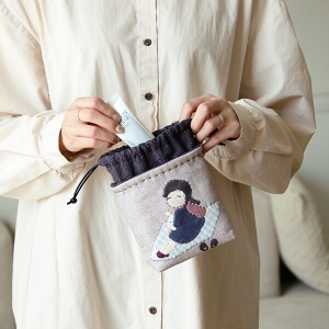 [퀼트바이엘&바이핸즈] 퀼트패키지 소품 - 베이비앨 조리개 파우치 (개)