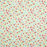 코튼프린트 프릴리 프린트원단 아이보리 CS3438-A (1/2Yd)