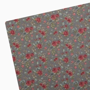 코튼프린트 대폭 20수 선라이즈 로즈 프린트 면원단 퀼트원단 그레이 SA048-C (1/2Yd)